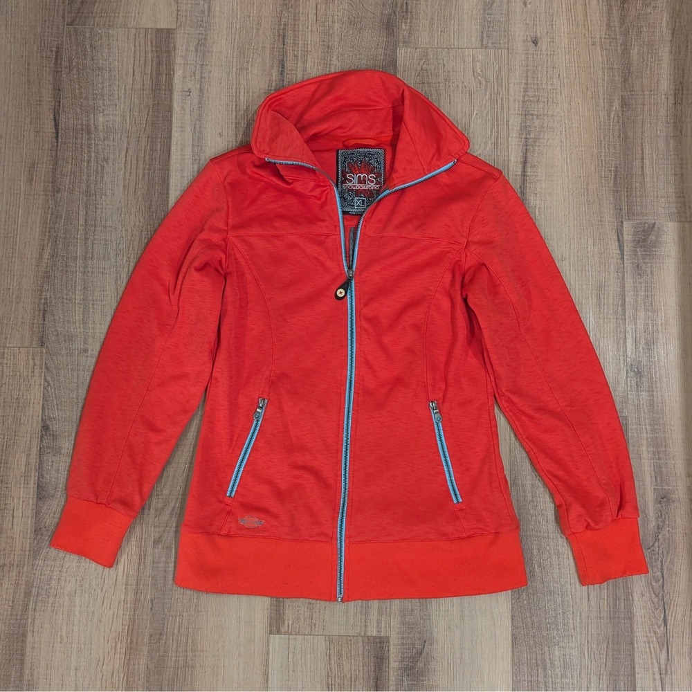 Sims Snowboarding Jacket Womens XL Red Full Zip Performance Ski 960F11SIMSW07
